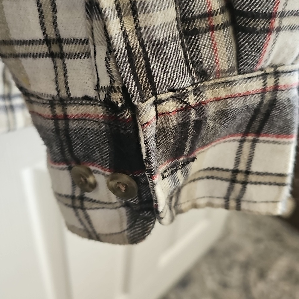 RedHead Men’s Plaid Hooded Shirt Jacket - Black & Cream - Picture 6 of 10